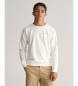 Gant Shield Sweatshirt mit Rundhalsausschnitt weiß