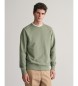 Gant Shield sweatshirt med rund halsringning grön