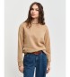 Gant Shield Sweatshirt mit Rundhalsausschnitt beige