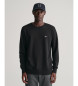 Gant Shield sweatshirt med rund halsringning svart