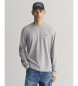 Gant T-shirt a maniche lunghe con scudo grigio