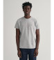 Gant T-shirt grigia con scudo tono su tono