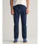 Gant Jeans med normal pasform i bomuld og marineblå hør