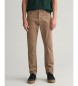 Gant Spodnie o regularnym kroju Desert brązowe
