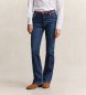 Gant Calça Jeans Slim Fit flare azul