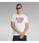 G-Star T-shirt bianca punteggiata 3D