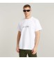 G-Star Loose T-shirt med handstilstryck på baksidan vit