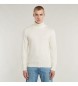 G-Star Pull en maille Core Turtle blanc