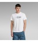 G-Star T-shirt à logo multiple blanc