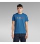 G-Star Multi-Logo-T-Shirt blau