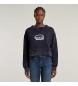 G-Star Bluza Overdyed Cropped Logo Loose w kolorze granatowym  