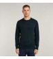 G-Star Sweter z dzianiny Premium Core w kolorze granatowym