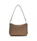 Guess Mala de m�o Erica Mini castanha