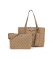 Guess Borsa shopper ecologica Brenton 4g logo marrone