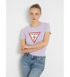 Guess T-shirt lilás com logótipo triangular