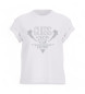 Guess Sleeves Strass T-shirt hvid