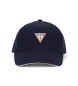 Guess Niebieska czapka z trójkątnym logo