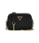 Guess Mini bandolera giully pespunteada negro