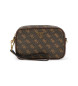 Guess vezzola smart logo 4g brown mini messenger bag