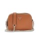 Guess Mini shoulder bag Noelle saffiano brown
