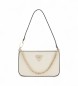 Guess Mala de ombro Noelle saffiano bege