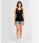 Guess Top sin mangas con logotipo bordado negro