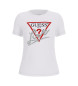Guess Camiseta Triangulo con perlas blanco