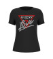 Guess Camiseta Triangulo con perlas negro