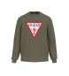 Guess Sweatshirt mit Dreieckslogo grn