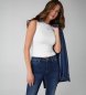 Guess Top Sans Manches Mini Logo Blanc