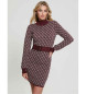 Guess Mini jersey dress with logo 4g maroon