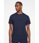 Hackett London T-Shirt AMR com gola redonda azul-marinho