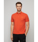 Hackett London Polo arancione con riga Amr