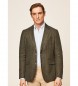 Hackett London Blazer Linnen Delav grijsgroen