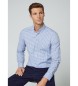 Hackett London Camisa Brushed Gingham azul