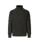 Hackett London Kabel Roll Neck jumper zelena Hackett London Kabel Roll Neck jumper zelena