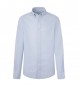 Hackett London Garment Dyed skjorta ljusblå