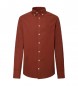 Hackett London Camisa Garment Dyed rojo