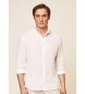 Hackett London Slimmad skjorta i linne vit