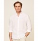 Hackett London Camisa Lino P Fit Slim blanco