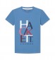 Hackett London Block-T-Shirt blau