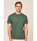 Hackett London Logotipo da T-Shirt bsica Bordado verde