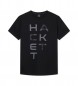 Hackett London T-shirt gráfica preta