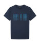 Hackett London T-shirt Hs Logo Fade marinblå