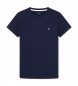 Hackett London T-shirt com logtipo pequeno azul-marinho