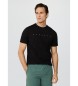 Hackett London T-shirt nera con logo dalla vestibilit� classica
