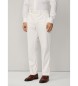 Hackett London Sanderson Classic Fit Chino hlače bele barve