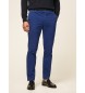 Hackett London Hlače Core Kensington Fit Slim Modra