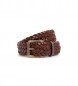 Hackett London Ceinture en cuir double marron