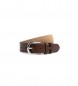 Hackett London Cinto de couro bege paraquedista